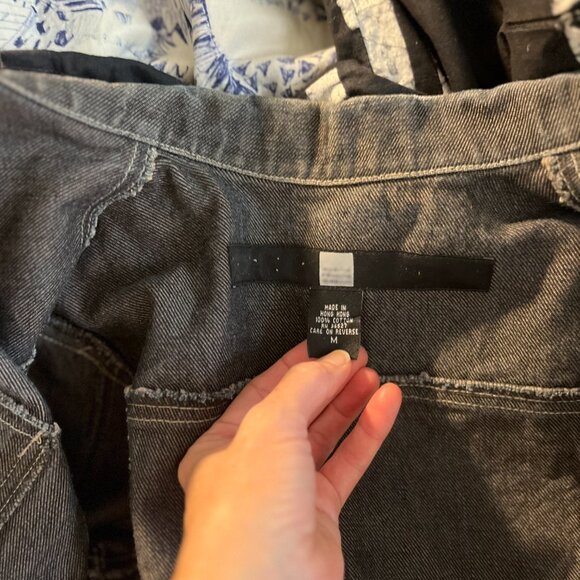 y2k 90s blokecore unisex goth japanese denim girbaud selvedge jacket small - Picture 4 of 6
